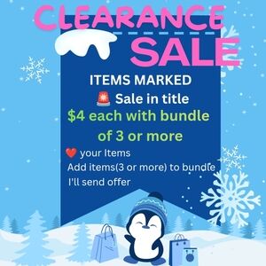 🚨 Clearance Sale $4 Each With Bundle Of 3 Or More